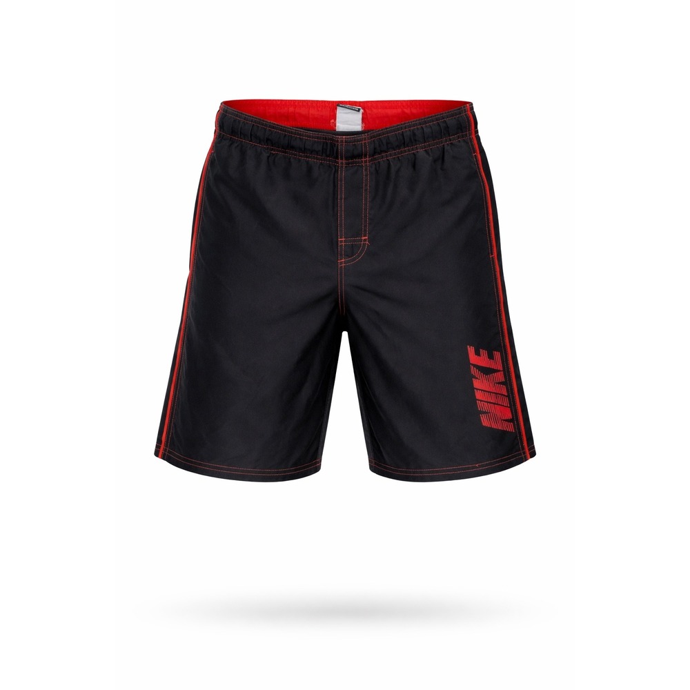 Nike Board‎ Shorts Mens Large Black Red VTG Graphic Swim Trunks Cool 3203